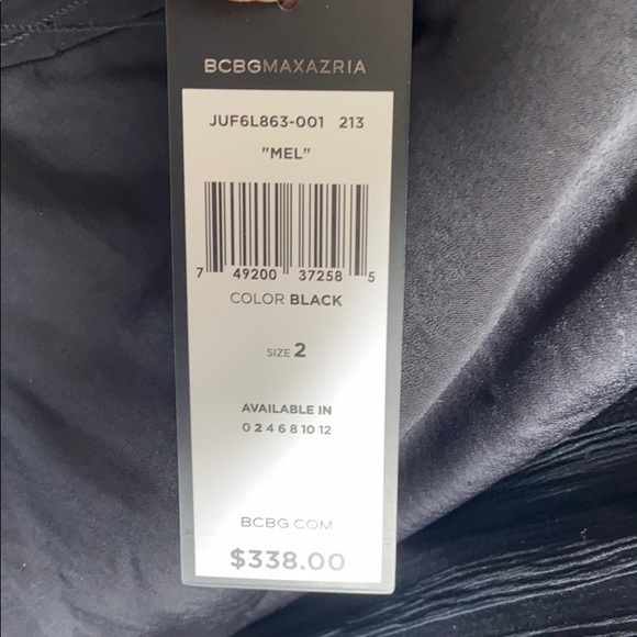 BCBG black dress with shoulder detail-‘Mel’ NWT 2 - Picture 6 of 6